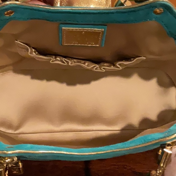 LOUIS VUITTON Limited Edition Monogram Theda PM Turquoise Suede - Picture 8 of 14